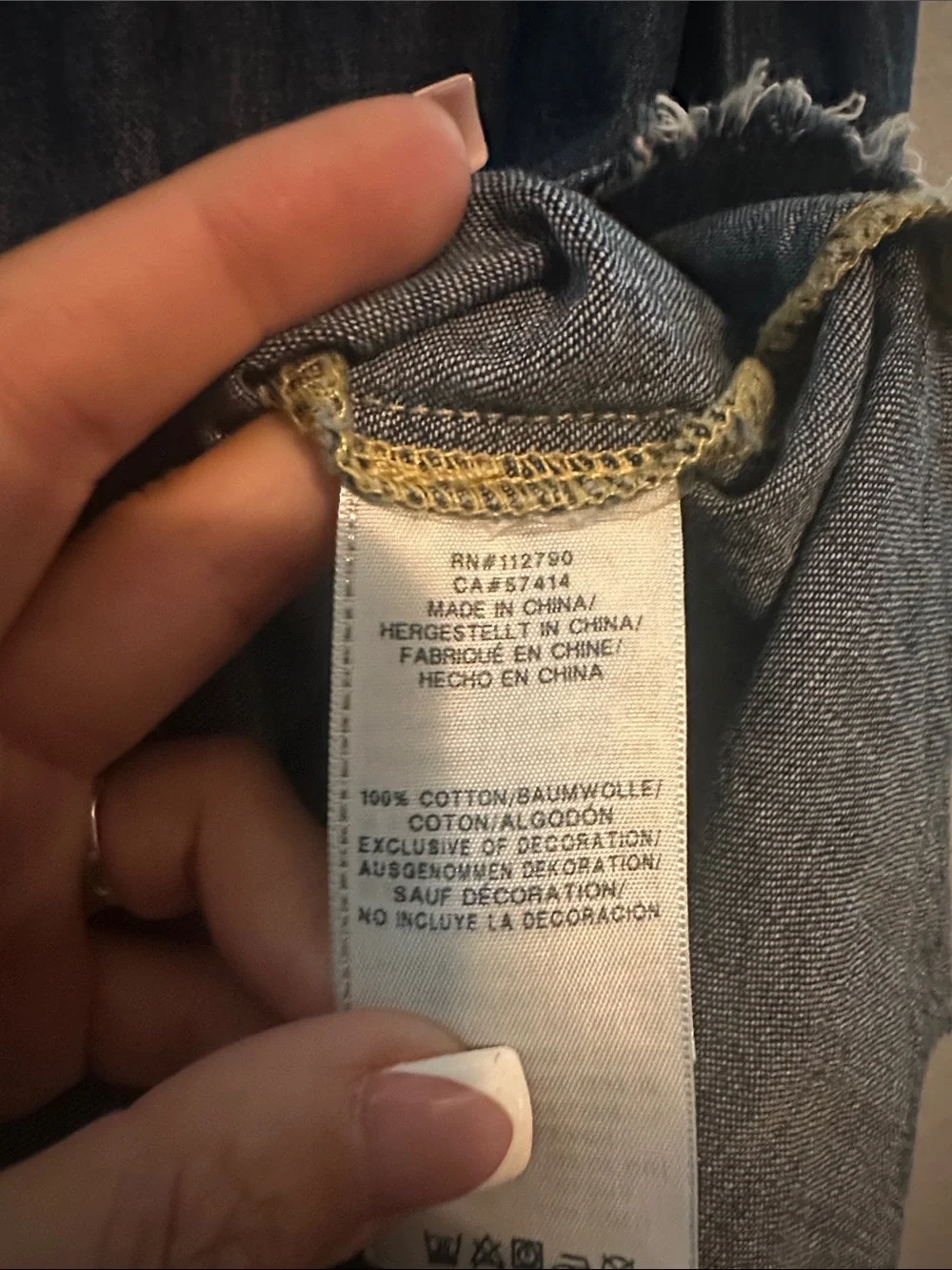 True Religion Western Denim Button Down Shirt